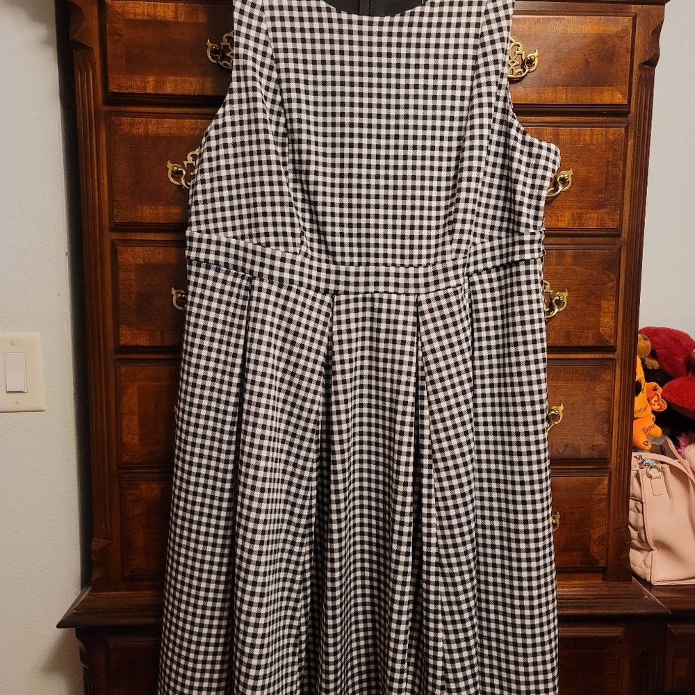 Torrid Black Gingham Scuba Skater Dress NWT sz 3